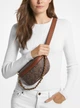 Жіноча поясна сумка MICHAEL MICHAEL KORS Slater Extra-Small Empire Signature Logo Sling Pack BROWN / LUGGAGE 30H3G04M0B (79688) - зображення 4