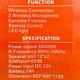 Портативна бездротова Bluetooth колонка акустика VIP JT-1250 з RGB-підсвічуванням та 2-ма мікрофонами на колесах караоке | 7Ah, 50000W, BT/USB/TF/AUX/TWS | Чорний - зображення 11