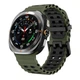 Перфорований ремінець broband Classic Color для Samsung Galaxy Watch Ultra – зелено-чорний (силікон) - зображення 2