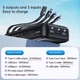 Павербанк Remax Remax FCP-1 10000 mAh 22.5W 2USB/Type-C із швидкою зарядкою та вбудованими кабелями Type-C+Lightning+Micro+USB PD20W+Q.C3.0 Black - зображення 2