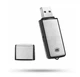 Цифровий диктофон USB флешка для запису розмов з активацією голосом пластик чорний 63×20×9 мм портативний - зображення 1