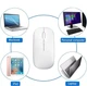 Бездротова миша акумуляторна 2в1 (Bluetooth 5.1 + USB 2.4G) тиха, ультратонка Dual Mode Slim Portable Mouse White - изображение 2