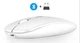 Бездротова миша акумуляторна 2в1 (Bluetooth 5.1 + USB 2.4G) тиха, ультратонка Dual Mode Slim Portable Mouse White - изображение 4