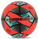 М'яч футбольний №5 PU ламінований гібридна зшивка HYBRID SOCCERMAX FB-4126 (PU, червоний-сірий) - изображение 1