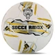 М'яч футбольний професійний №5 SOCCERMAX FB-4165 (PU, білий-жовтий) - изображение 1