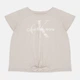 Подростковая футболка для девочки Calvin Klein 193770828 146 см Бежевая (1159836721) - изображение 1