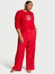 Пижама из хлопка и модала, Victoria's Secret Flannel Long-Sleeve Tee-Jama Set, размер S - изображение 1