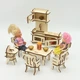 Дом для кукол NaNaSHOP «Modern» с мебелью для кукол «Natural'» (N12213) натуральный - изображение 6
