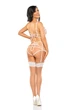 Прозорий комплект з пажами для панчох Beauty Night LINDA SET thong, garter belt Білий L/XL - зображення 5