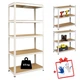 Стелаж металевий 180x90x40 Siker GoodTool P9040 білий 5 полиць - изображение 1