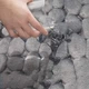 Килимок у ванну 60 * 40 см. Сірий, антиковзний, водопоглинальний з 3д ефектом з оксамитової мікрофібр - зображення 5