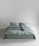 Постельное белье Limasso Stonewashed Ranforce 200 х 220 см Natural Green - изображение 1