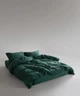 Постельное белье Limasso Stonewashed Ranforce 200 х 220 см Dark Green - изображение 2