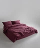Постельное белье Limasso Stonewashed Ranforce 160 х 220 см Raspberry - изображение 2