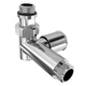 Кутовий кран для рушникосушарки Laris LX-2044 із хромованої латуні 1/2"-1/2" з виходом під ТЕН 2 шт Срібний (124-127-71401063) - зображення 2