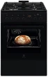 Плита Electrolux LKK660220K комбінована, 58л, 60x60см, дисплей, конвекція, чавун, пара, чорний - зображення 1