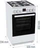 Плита Gorenje газова, 67л, 50x60см, дисплей, IconLed, чавун, білий (GGI5C21WF-B) - изображение 4