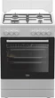 Комбинированная плита Beko, 66 л, 60x60 см, с конвекцией, белая (629677) - изображение 1