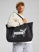 Torba shopper damska materialowa duża Puma Campus Shopper 9129401 Czarna (4067984160508) - obraz 2