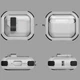 Футляр противоударный Locking Button для наушников Airpods 4 White - изображение 3