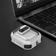 Футляр противоударный Locking Button для наушников Airpods 4 White - изображение 5