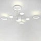 Люстра стельова світлодіодна LED Light House SY-20246/5+4 WH D990*H150 154W PULT DU біла - зображення 1