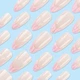Накладные ногти 24 шт. 3D + клеевые стики для ногтей, форма-миндаль для маникюра - (01758) - изображение 3