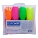 Набор маркеров Buromax highlighter pen, NEON, chisel tip, SET 4 colors (BM.8904-84) - изображение 2