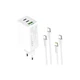 Зарядний пристрій ColorWay GaN Mini 65W PD Port PPS USB (USB-2C1A) cable Type-C&Lightning (CW-CHS058PDCL-WT) - зображення 3