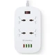 Мережевий фільтр живлення ColorWay 4 розетки/4USB White 1.8м (1QC3.0 + 3 AUTO ID) (CW-CHU44QW) - изображение 3