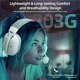 Беспроводные игровые наушники Attack Shark L80 Pro White, ультралёгкие, трёхрежимные (Bluetooth 5.3 / 2.4 ГГц / USB), 40 мм динамики, до 50 часов автономной работы - изображение 7