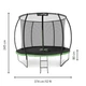 Батут Outtec Premium 10ft (312 см) черно-зеленый с внутренней сеткой: до 150 кг, для детей, взрослых, дачи, улицы - изображение 4