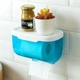 Держатель туалетной бумаги Tissue Box с полкой для ванной комнаты влагозащищенный бокс для хранения бумажных полотенец настенный органайзер закрытого типа для туалета компактный аксессуар размером 15 5х13х13 см для гигиенического порядка - изображение 1