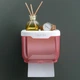 Держатель туалетной бумаги Tissue Box с полкой для ванной комнаты влагозащищенный бокс для хранения бумажных полотенец настенный органайзер закрытого типа для туалета компактный аксессуар размером 15 5х13х13 см для гигиенического порядка - изображение 3