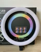 Светодиодная кольцевая лампа для селфи 45 см/Светодиодная лампа RGB с пультом + сумка (MJ18) 66128/40 - изображение 4