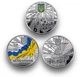 Набор трех монет Украины в сувенирной упаковке «Государственные символы Украины» - изображение 2