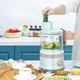 Универсальный кухонный измельчитель овощерезка Hoffmans Electronics HM-2076 Комбайн для кухни 1000W Мятный - изображение 7