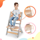 Стільчик для годування Kinderkraft Enock Gray Wood з подушкою (KHENOC0PGRY0000) (5902533917259)  - зображення 8