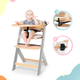 Стільчик для годування Kinderkraft Enock Gray Wood з подушкою (KHENOC0PGRY0000) (5902533917259)  - зображення 9