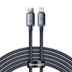 Кабель зарядки Baseus CAJY000301 Crystal Shine Series (20W) (2M) для пристроїв Apple Type-C (USB-C) to Lightning для iOS пристроїв iPhone Чорний - изображение 1