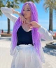 Канекалон однотонный А36 лиловый фиолетовый Jumbo Braid коса 60 см - изображение 2