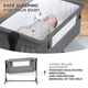 Приставне ліжечко-колиска Kinderkraft Neste Grow Grey Melange (KCNEGR00GRY0000) - зображення 8