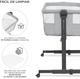 Łóżeczko dostawne Kinderkraft Neste Up 2 Light Grey (KLNEUP02LGR0000) - obraz 6