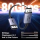 Кабель видео Ugreen 80Gbps DisplayPort Cable 2.1 16K@60Hz 8K@240Hz 4K@480Hz 2 м Black (DP131) - изображение 3