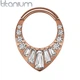 Кольцо кликер из титана Spikes RHT024-1608-BR серьга для пирсинга септума, уха (Цвет: Бронзовий, Диаметр: 8мм) - изображение 1