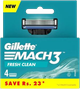 Zestaw wkładów do maszynek Gillette Mach3 Fresh Clean 4 szt (ZES4987176150455) - obraz 1