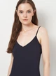 Майка нательная женская хлопковая H&M 1080623_синий M Темно-синяя (2000001633403) - изображение 4