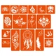 Набор цветной хны с трафаретами для биотату №6 v2 от Fresh Tattoo (color-henna-set-06-v2) - изображение 2