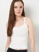 Майка нательная женская хлопковая H&M 1128497 XXS Белая (2000001635490) - изображение 4