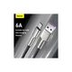 Дата кабель USB 2.0 AM to USB-C 1.0m Cafule Metal 66W black Baseus (CAKF000101) - изображение 10